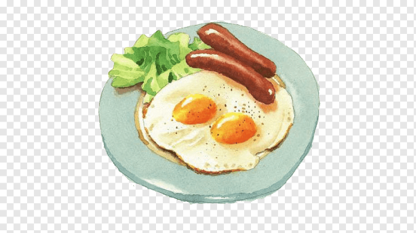 Яичница акварелью