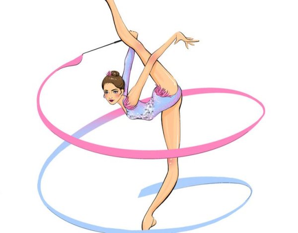 Маленькая гимнастка рисунок