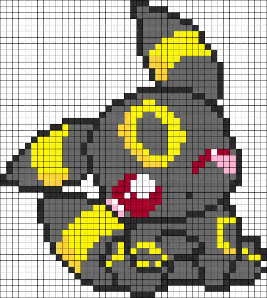 Рисование по клеточкам покемоны