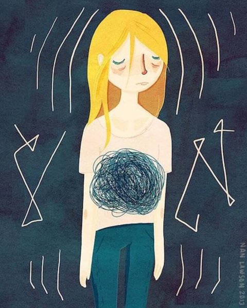 Беспокойство иллюстрация