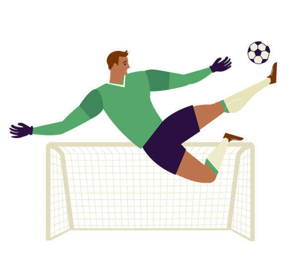 Футбольный вратарь вектор