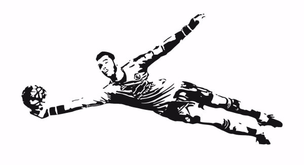 Раскраска вратарь футбол