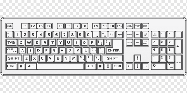 Клавиатура схематичная