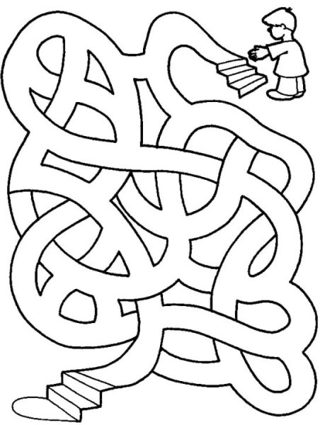 Лабиринты разукрашка Лабиринт