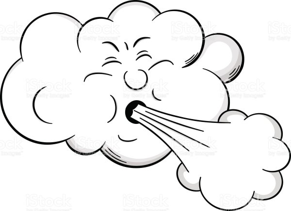 Облако дует ветер