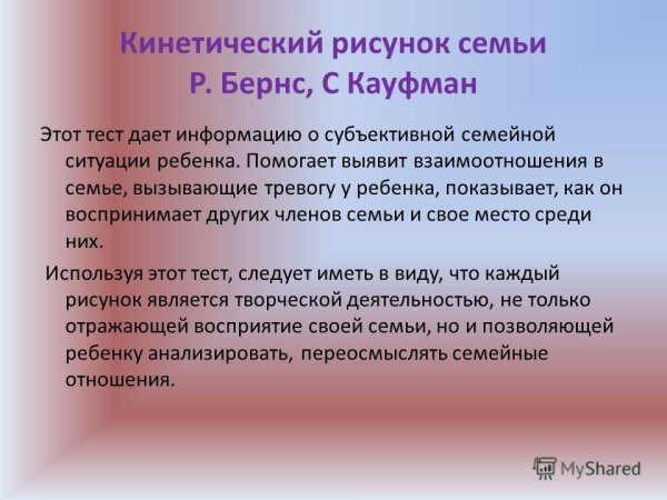 Проективный рисунок семьи