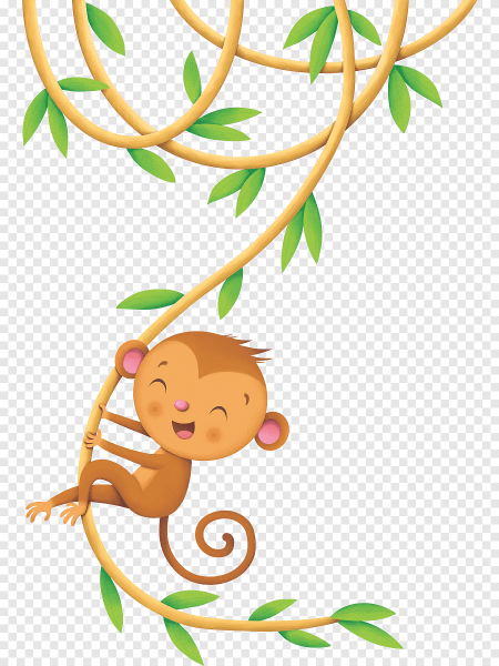 Обезьянки на лианах