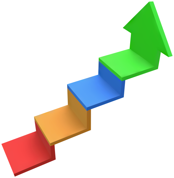 Ступеньки на прозрачном фоне