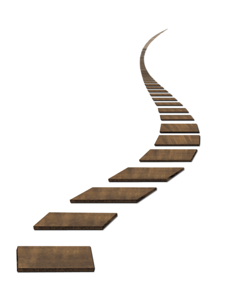 Лестница на прозрачном фоне