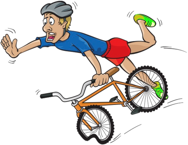 Инерция велосипедист