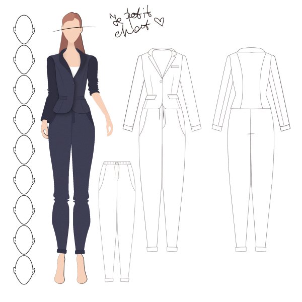 Эскиз делового костюма