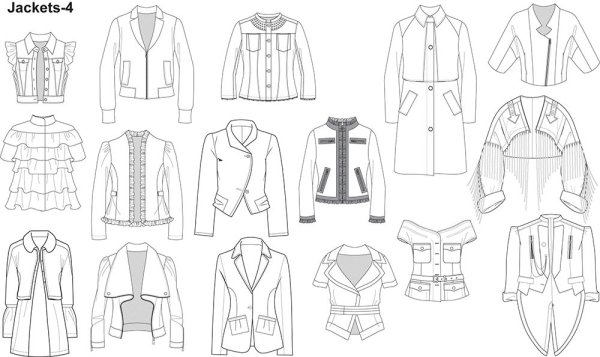 Технический эскиз платья