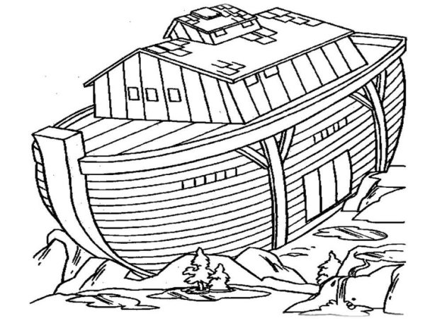 Всемирный потоп Ноев Ковчег рисунок
