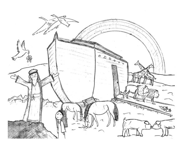 Раскраска Всемирный потоп