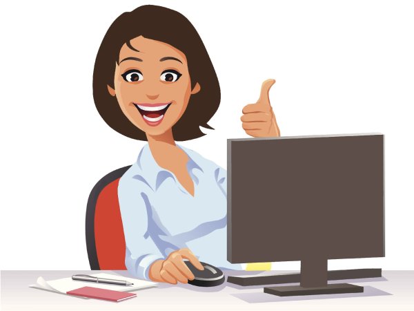 Бухгалтер на белом фоне