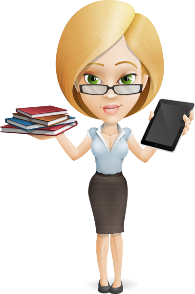 Мультяшная бизнес девушка