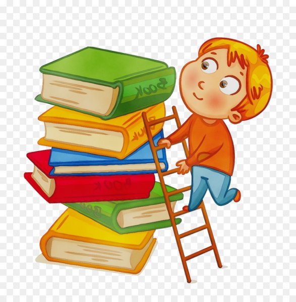 Мультяшные дети с книгами