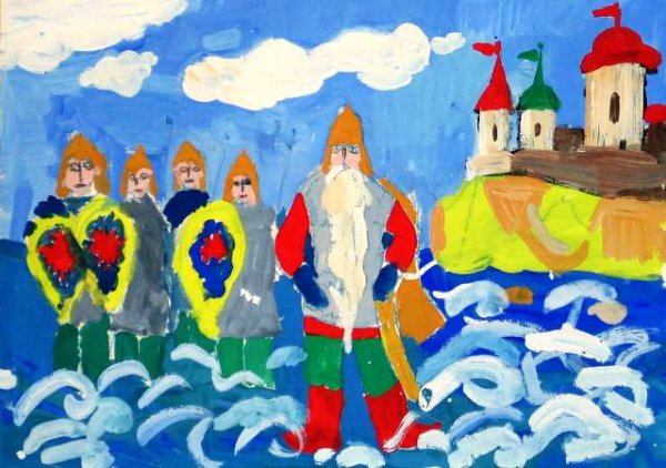 Рисование сказка о царе Султане в подготовительной группе