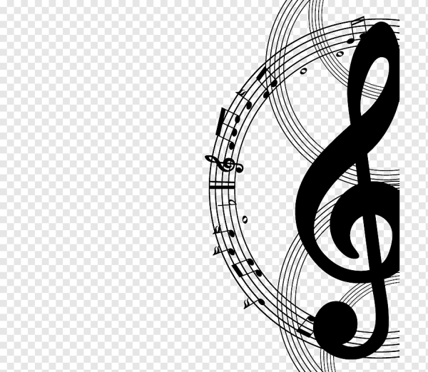 Скрипичный ключ и нотки