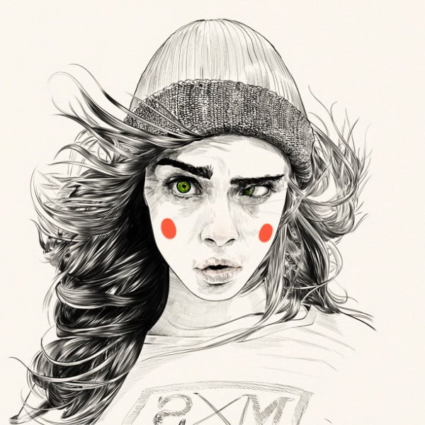 Кара Делевинь фэшн иллюстрации