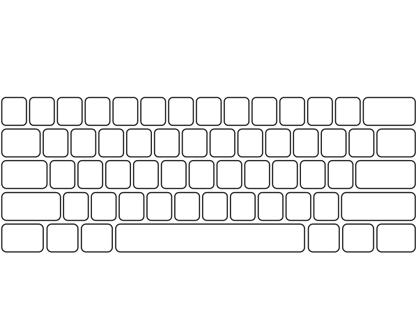 Клавиатура раскраска