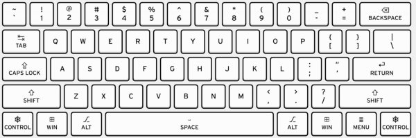 QWERTY раскладка русско-английская
