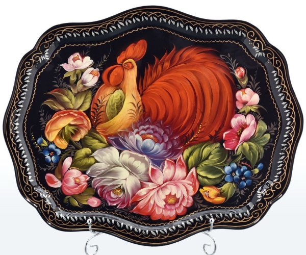 Жостовская роспись петух