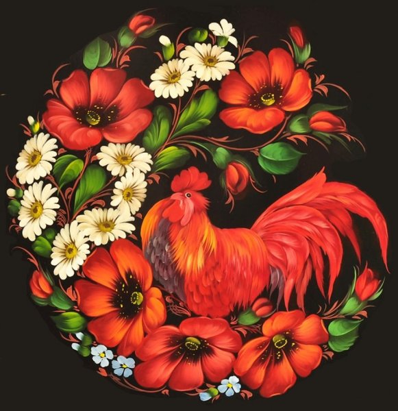 Жостовская роспись орнамент