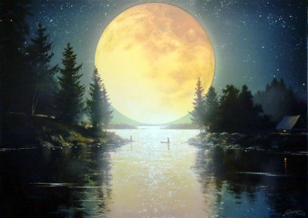 Живопись Юшкевич Виктор Николаевич Луна