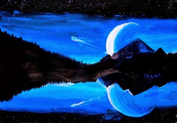 Ночь гуашью