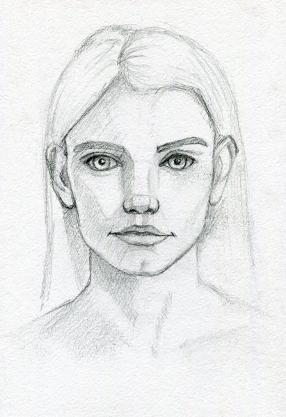 Лицо карандашом