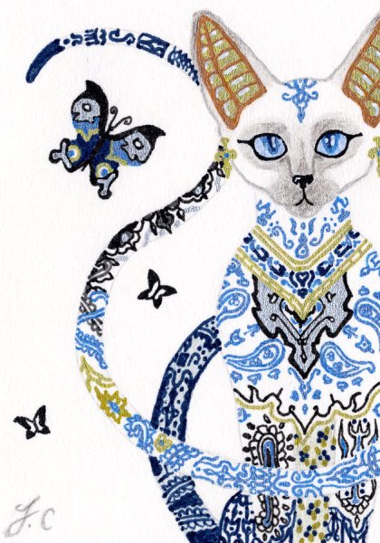 Стилизованная Египетская кошка