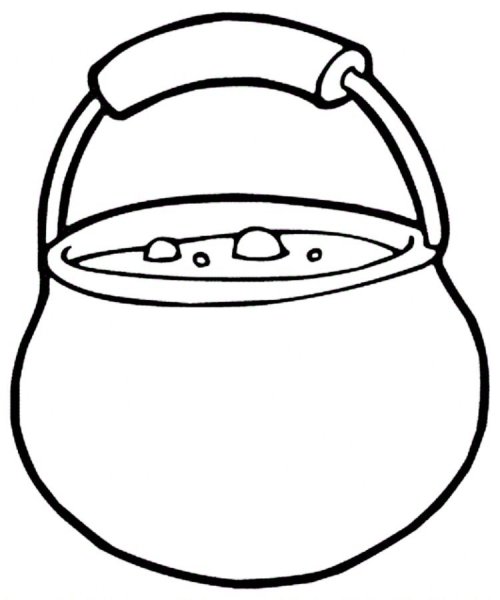Котел раскраска для детей