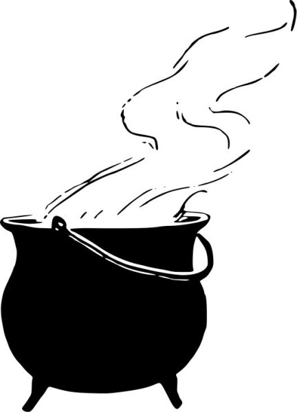 Котел на костре вектор