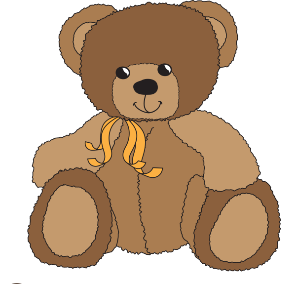 Мультяшный мишка на прозрачном фоне