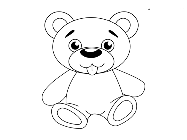 Мишка рисунок для срисовки