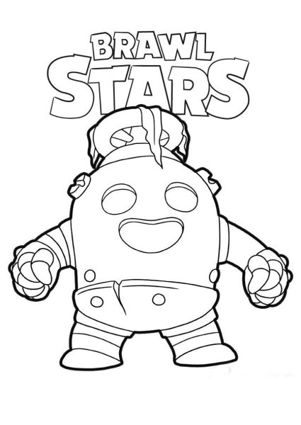 БРАВЛ старс раскраска Фрэнк