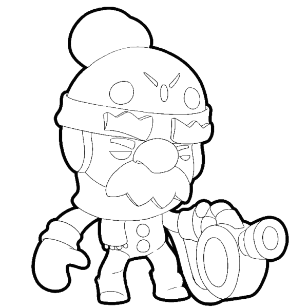 Гейл БРАВЛ старс раскраска