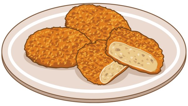 Котлета нарисованная