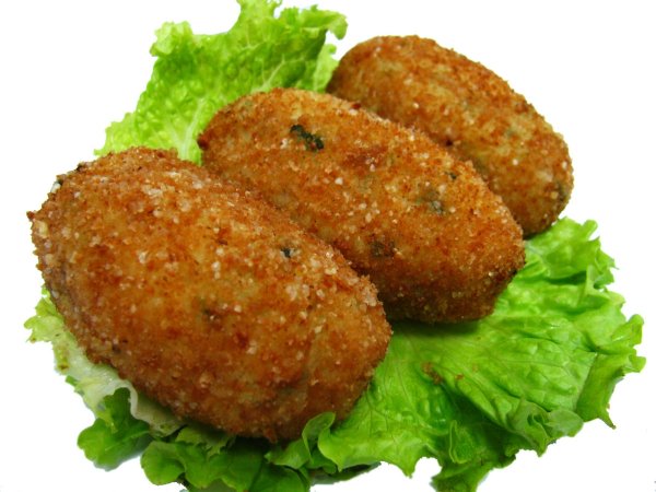 Котлетка на белом фоне