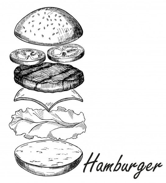 Котлета раскраска для бургера