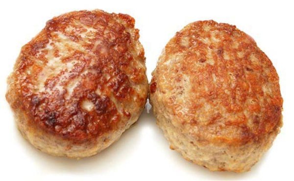 Котлетка на белом фоне