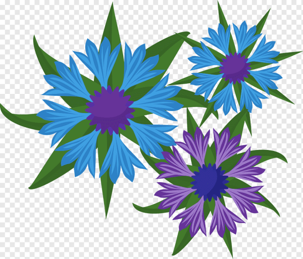 Васильки мультяшные