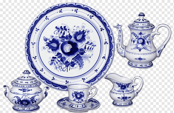 Роспись Гжель посуда