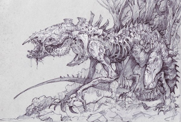 Чудище карандашом