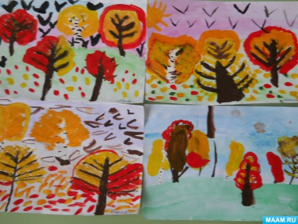 Рисование в старшей группе осень