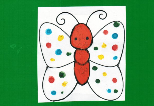 Рисование в младшей группе бабочка