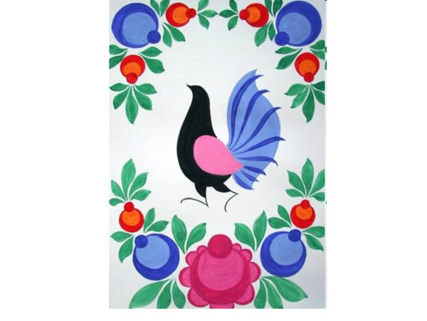 Гордый Павлин Городецкая роспись