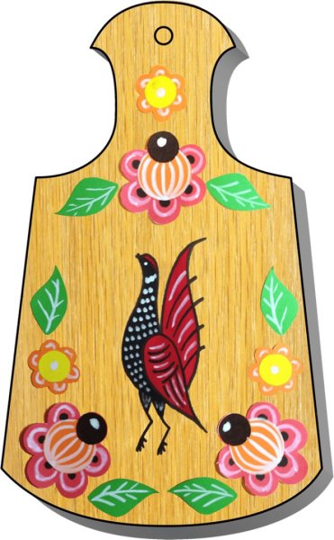 Элемент Городецкой росписи "Городецкий фазан"