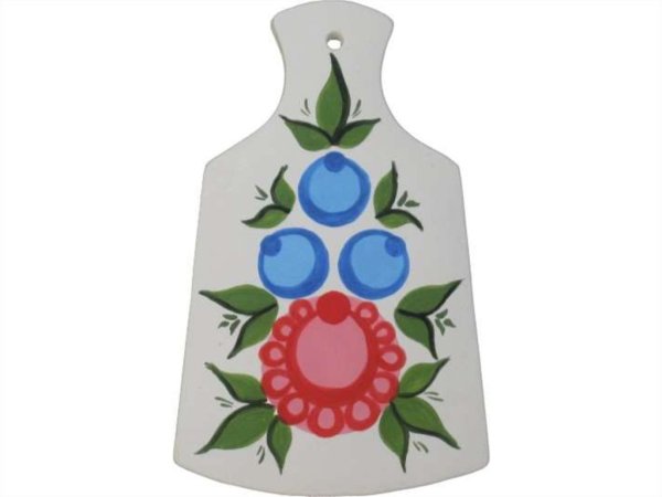 Рис. "Разделочная доска" Городецкая роспись